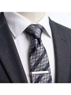 Foggia Men’s Neck Tie Blue Stripe 4in Wide x 60”